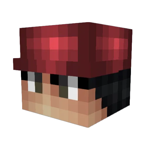K_MAN56 Minecraft avatar head, 3D render