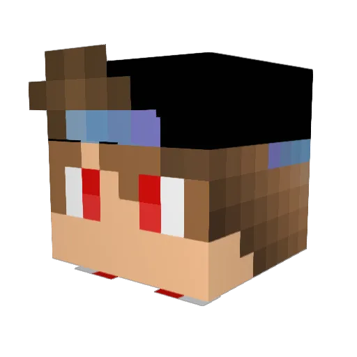 K_M_N Minecraft avatar head, 3D render