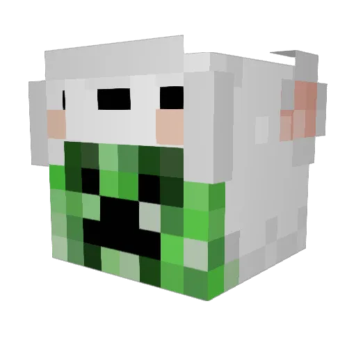 K_MileStone Minecraft avatar head, 3D render