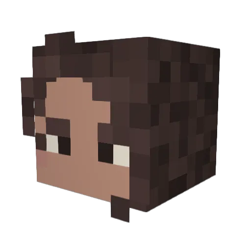 K_O_B_ Minecraft avatar head, 3D render