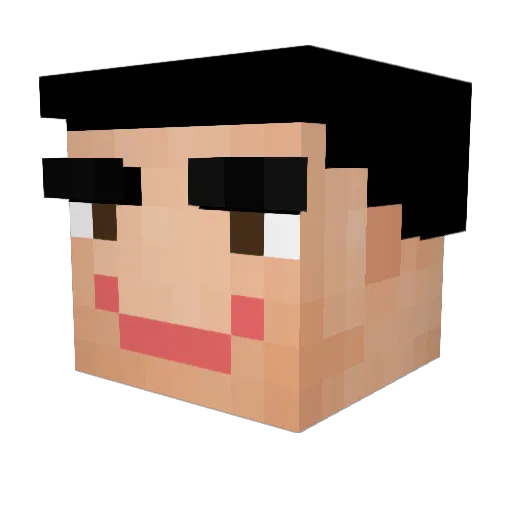 K_P_Chance Minecraft avatar head, 3D render
