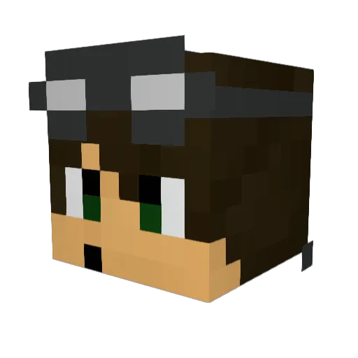 K_SWAN_MAN_35 Minecraft avatar head, 3D render
