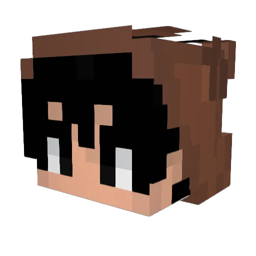K_S_F_3_7 Minecraft avatar head, 3D render
