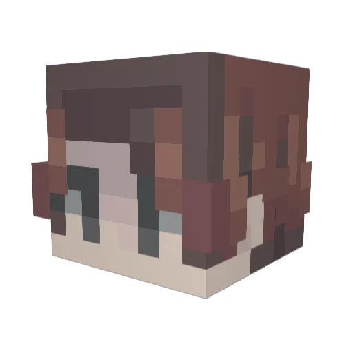 K_Senpai Minecraft avatar head, 3D render