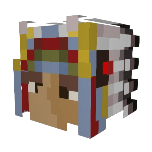 K_U_Z_K_O Minecraft avatar head, 3D render