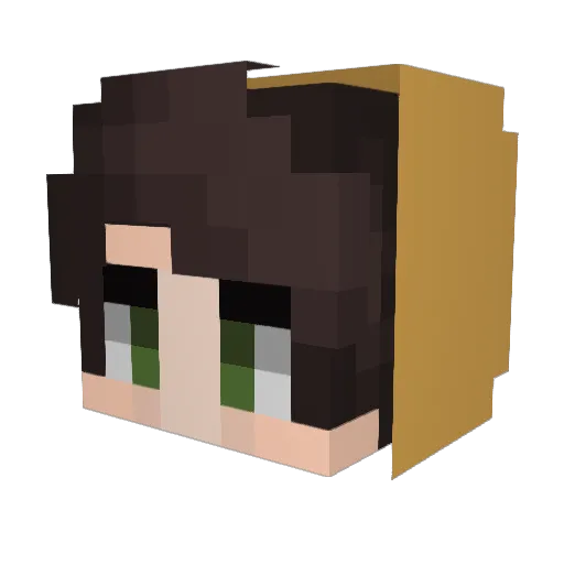 K__DANI Minecraft avatar head, 3D render