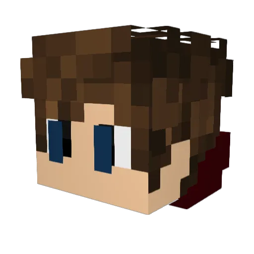 K_ain Minecraft avatar head, 3D render