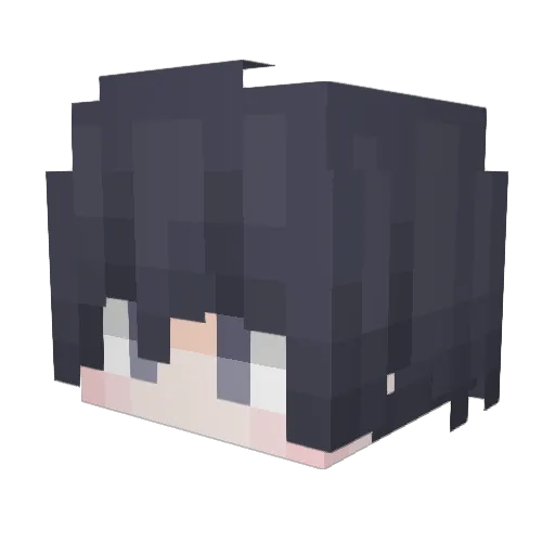 K_an Minecraft avatar head, 3D render