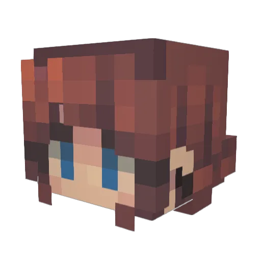 K_at_lin Minecraft avatar head, 3D render