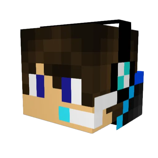K_d7 Minecraft avatar head, 3D render
