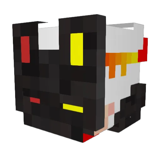 K_gaku Minecraft avatar head, 3D render