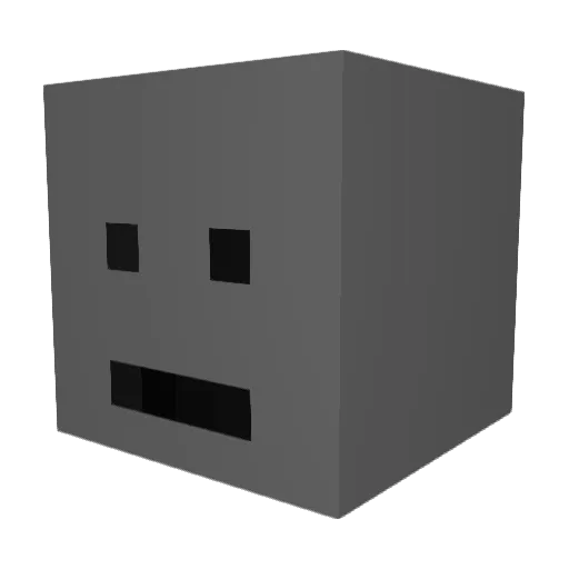 K_mini_ Minecraft avatar head, 3D render