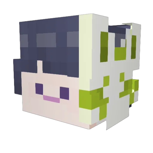 K_mjs Minecraft avatar head, 3D render