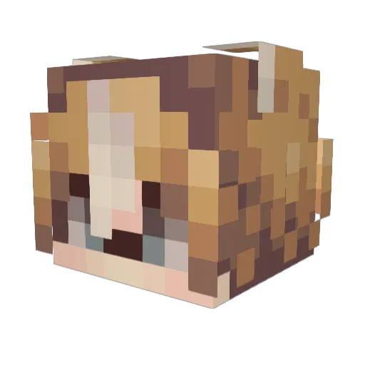 K_morii Minecraft avatar head, 3D render