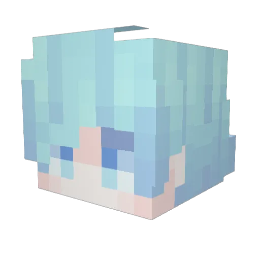 K_ne04 Minecraft avatar head, 3D render