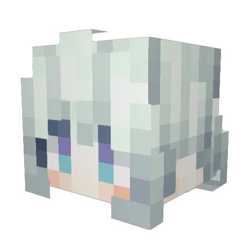 K_p0722 Minecraft avatar head, 3D render