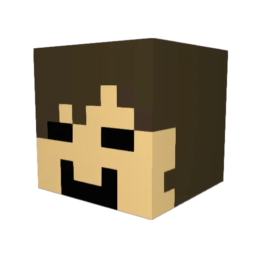 K_s__ Minecraft avatar head, 3D render
