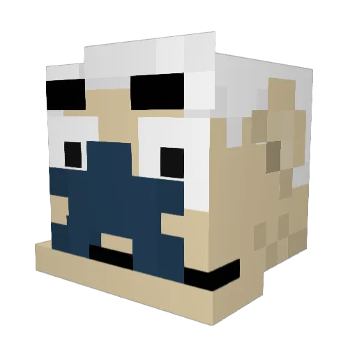 K_sh_3278 Minecraft avatar head, 3D render