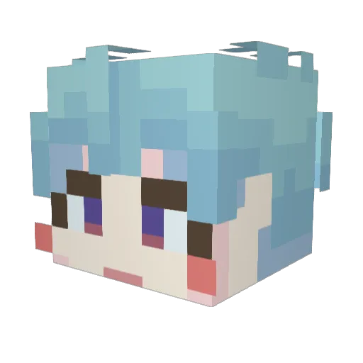 K_si_ker Minecraft avatar head, 3D render