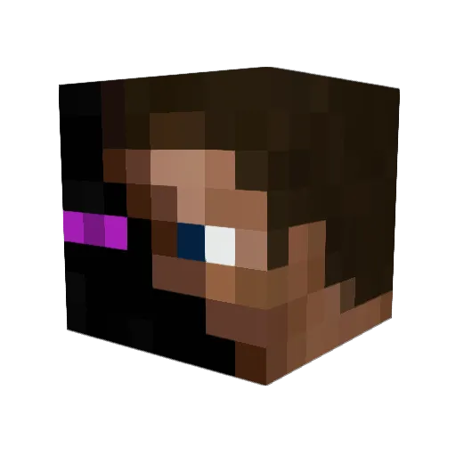 K_st Minecraft avatar head, 3D render