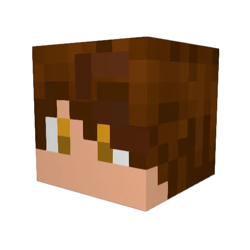 K_upo Minecraft avatar head, 3D render