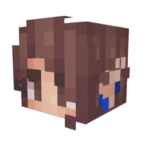 K_woww Minecraft avatar head, 3D render