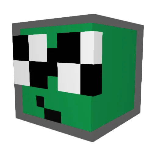 Ka13epka Minecraft avatar head, 3D render