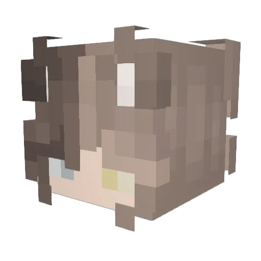 Ka1dE_dt Minecraft avatar head, 3D render