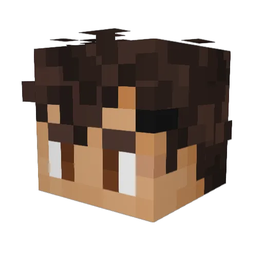 Ka1y0mn Minecraft avatar head, 3D render