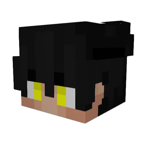 Ka1yuD Minecraft avatar head, 3D render