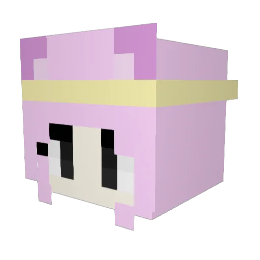 Ka3ri Minecraft avatar head, 3D render