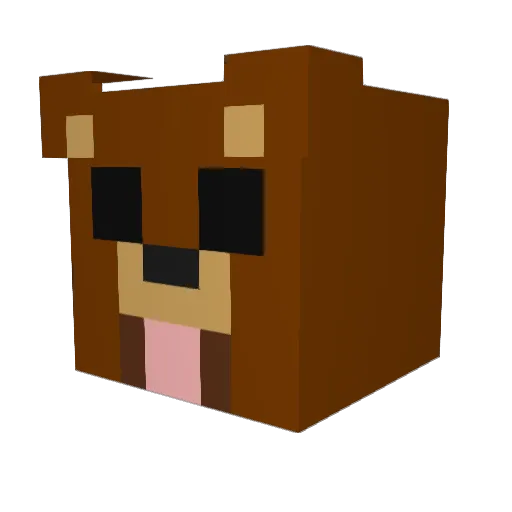 Ka7VFX Minecraft avatar head, 3D render