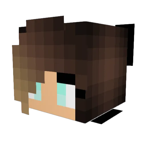 Ka7ulkq Minecraft avatar head, 3D render