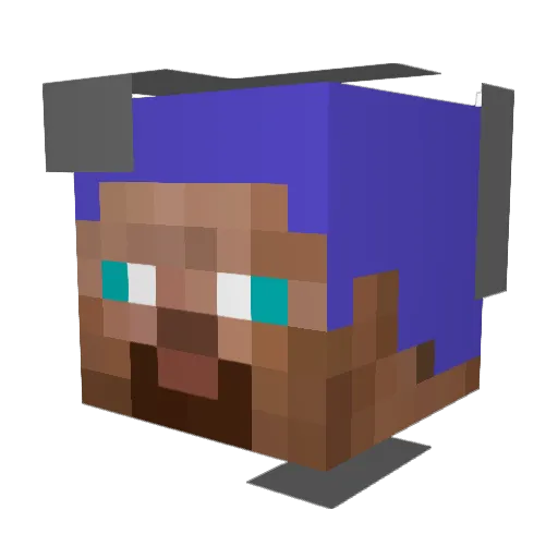 KaBoom11_Chase Minecraft avatar head, 3D render