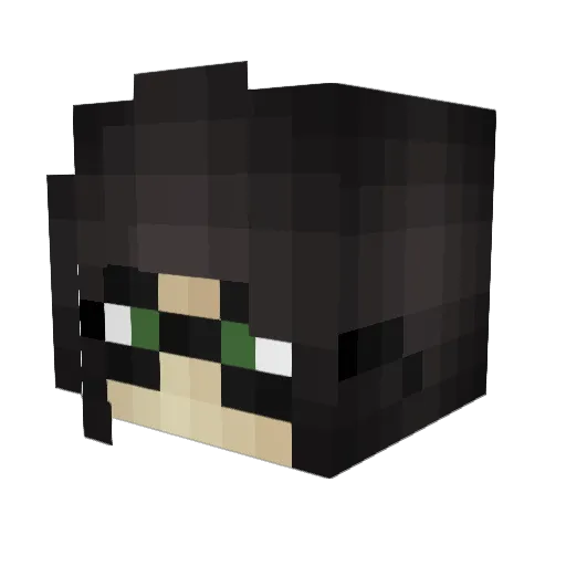 KaGomene Minecraft avatar head, 3D render