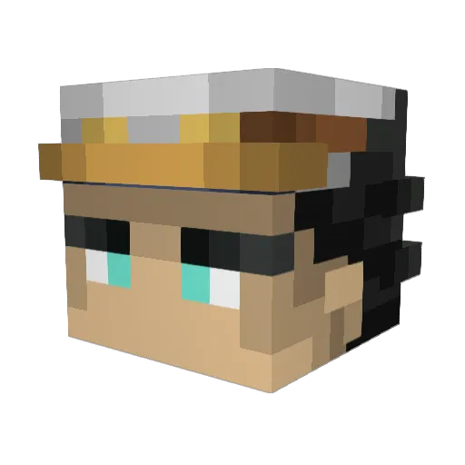 KaKashi355Hatake Minecraft avatar head, 3D render