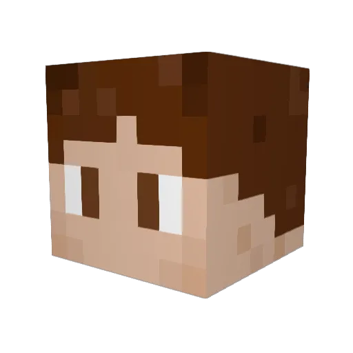 KaMaHR Minecraft avatar head, 3D render
