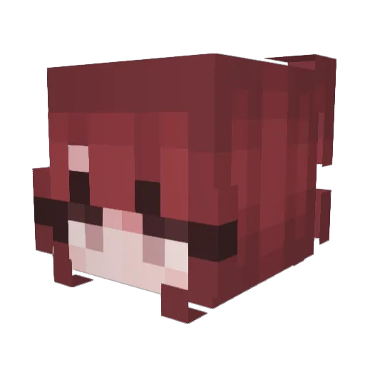 KaMiiS Minecraft avatar head, 3D render