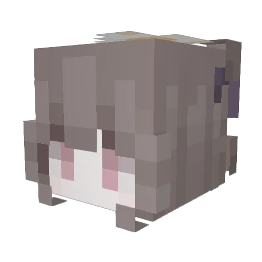 KaMui_114 Minecraft avatar head, 3D render