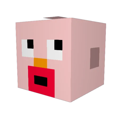 KaNacong Minecraft avatar head, 3D render
