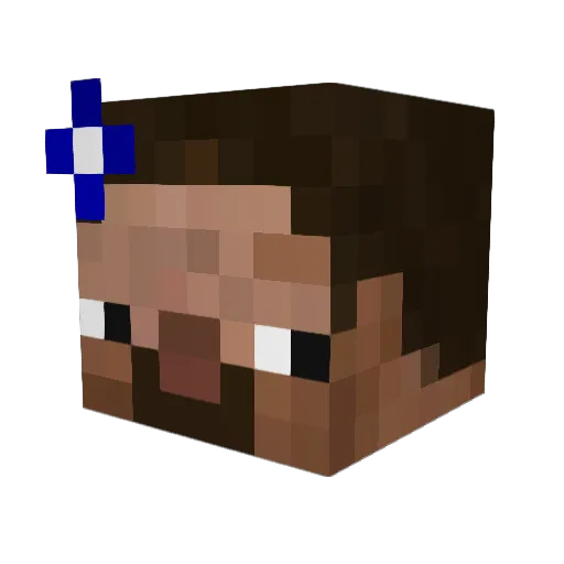 KaRiZMaOnTop Minecraft avatar head, 3D render