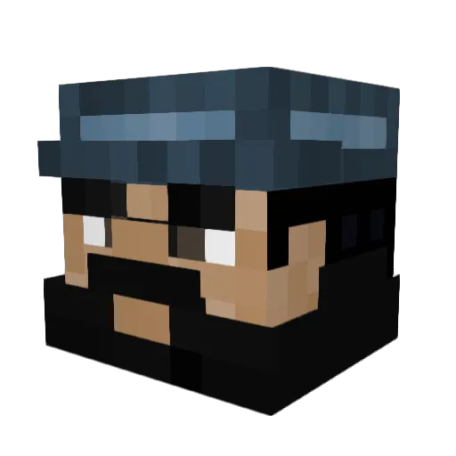 KaRoEHHH Minecraft avatar head, 3D render