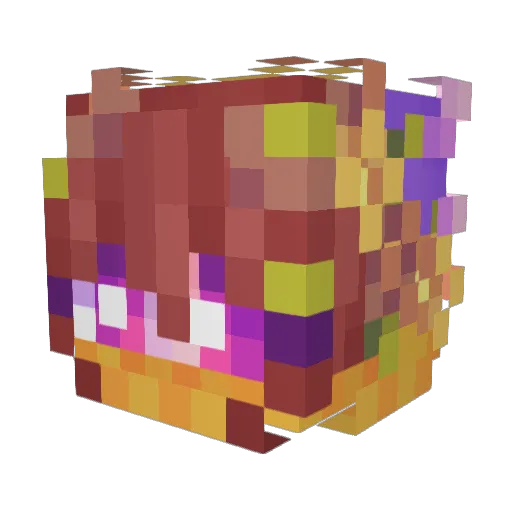 KaRozik Minecraft avatar head, 3D render