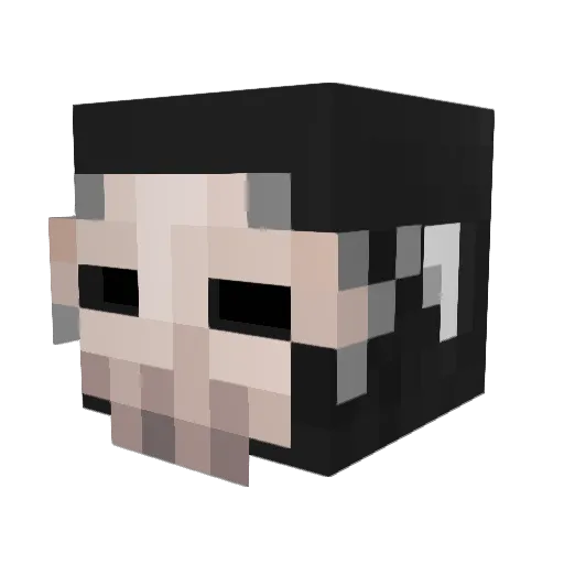 KaT3uH Minecraft avatar head, 3D render