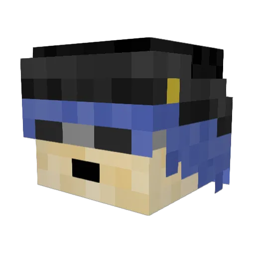 KaTSaxon Minecraft avatar head, 3D render