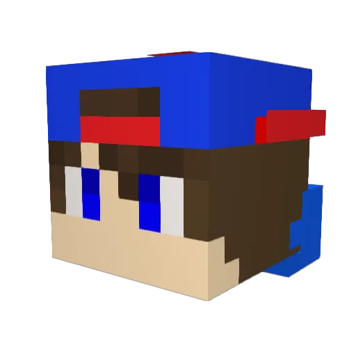 KaTeX69 Minecraft avatar head, 3D render
