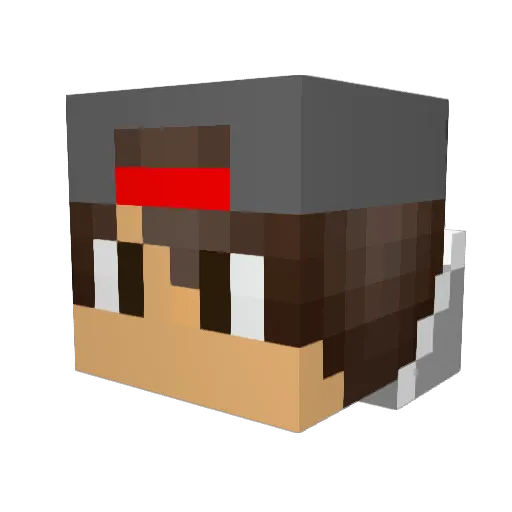 KaZGamingYT Minecraft avatar head, 3D render