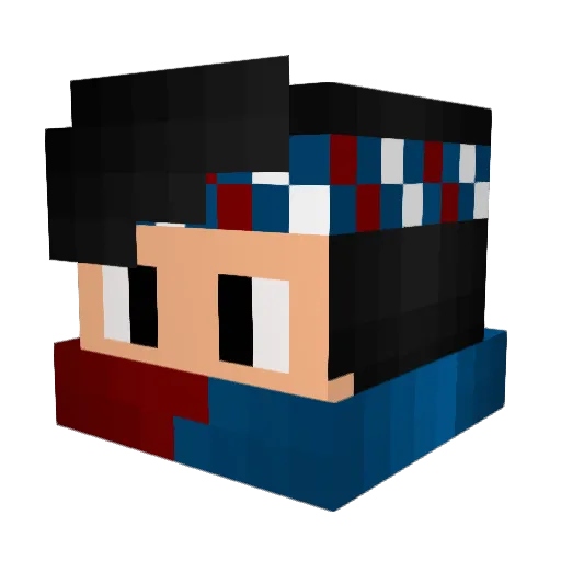 KaZoTix_ Minecraft avatar head, 3D render