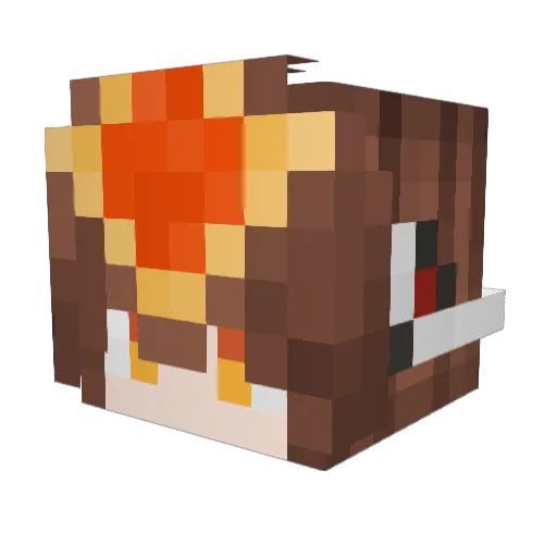 Ka_ka_Feng Minecraft avatar head, 3D render