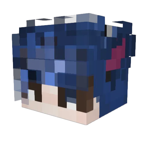 Ka_wii Minecraft avatar head, 3D render